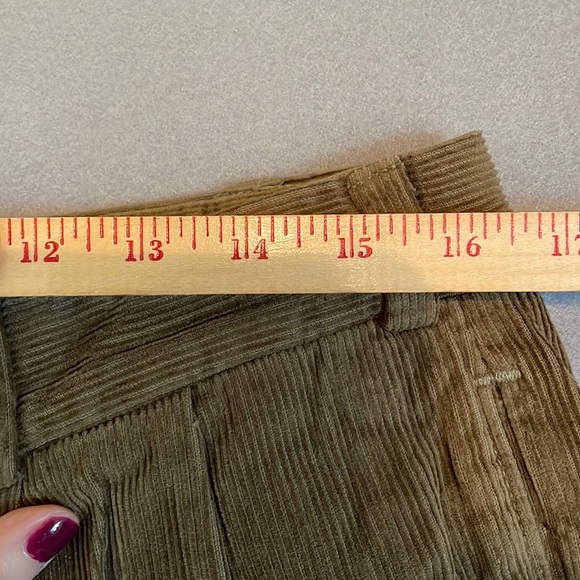 Bills Khakis Corduroy Pants Mens 34 Unhemmed Pleated Front Standard Fit Flaw - Picture 10 of 16